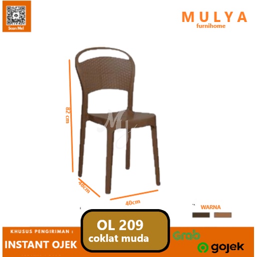 Jual Kursi Plastik Olymplast/Kursi Makan/Kursi Motif Rattan/ OL Series ...