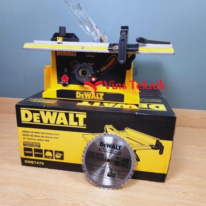 Jual Dewalt Dwe7470 Table Saw 10 Inch Mesin Potong Kayu Meja Circular ...