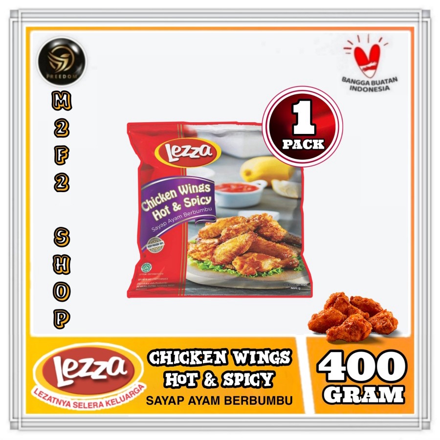 Jual Lezza Chicken Wings Hot And Spicy Sayap Ayam 400 Gr Kemasan Satuan Shopee Indonesia