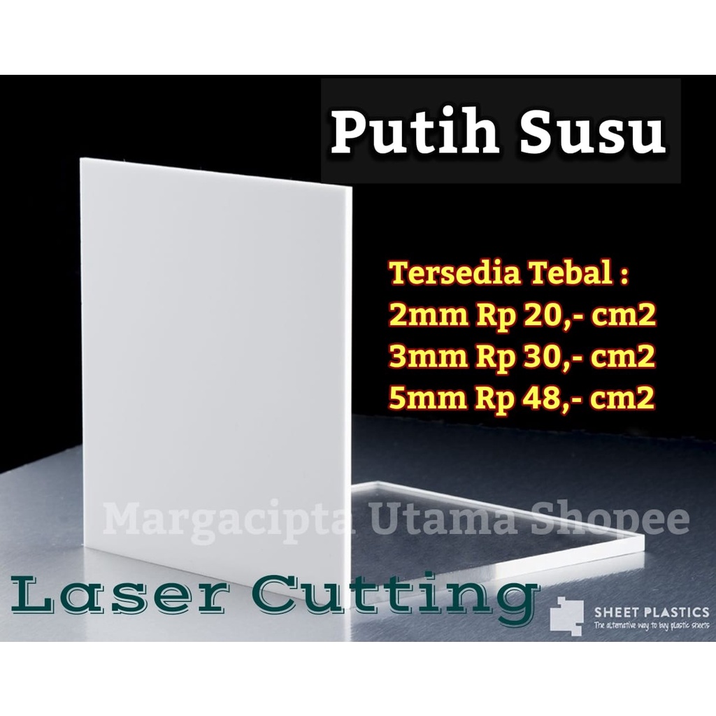 Jual Acrylic Putih Susu Akrilik Custom Lasercut Lembaran Potongan Shopee Indonesia 8988