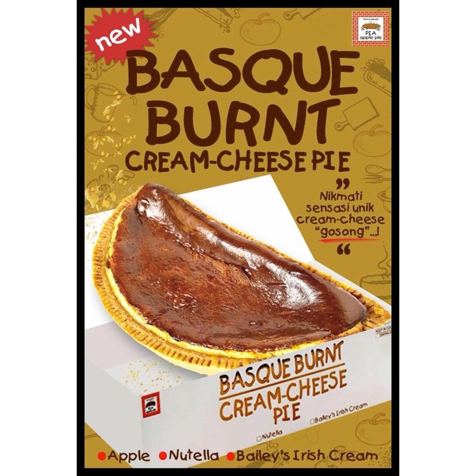 Jual Apple Basque Burnt Cream Cheese Pie Reguler | Shopee Indonesia
