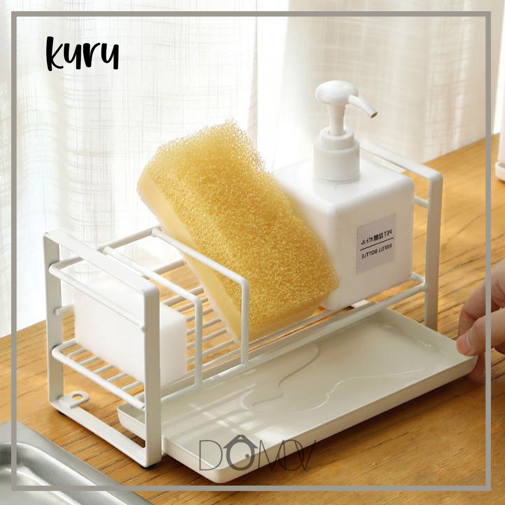 Jual DOMOV KURU Rak Sponge Dapur Spons Cuci Piring Anti Karat Serbaguna ...