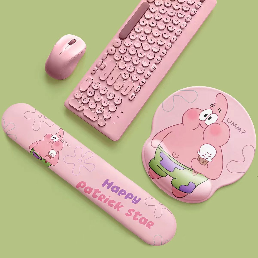 Jual Mouse Pad Foam Keyboard Wrist Pad Arm Rest Memory Foam Pad