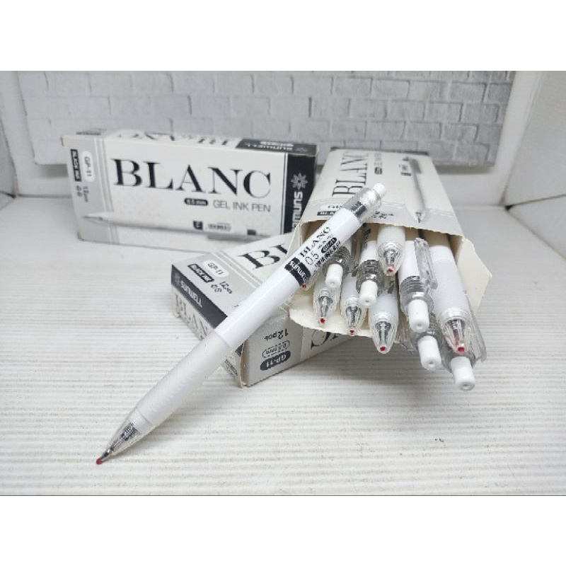 Jual pulpen/bulpen/ballpoin/pena gel ink blanc 0.5mm, 12pcs/1 lusin ...