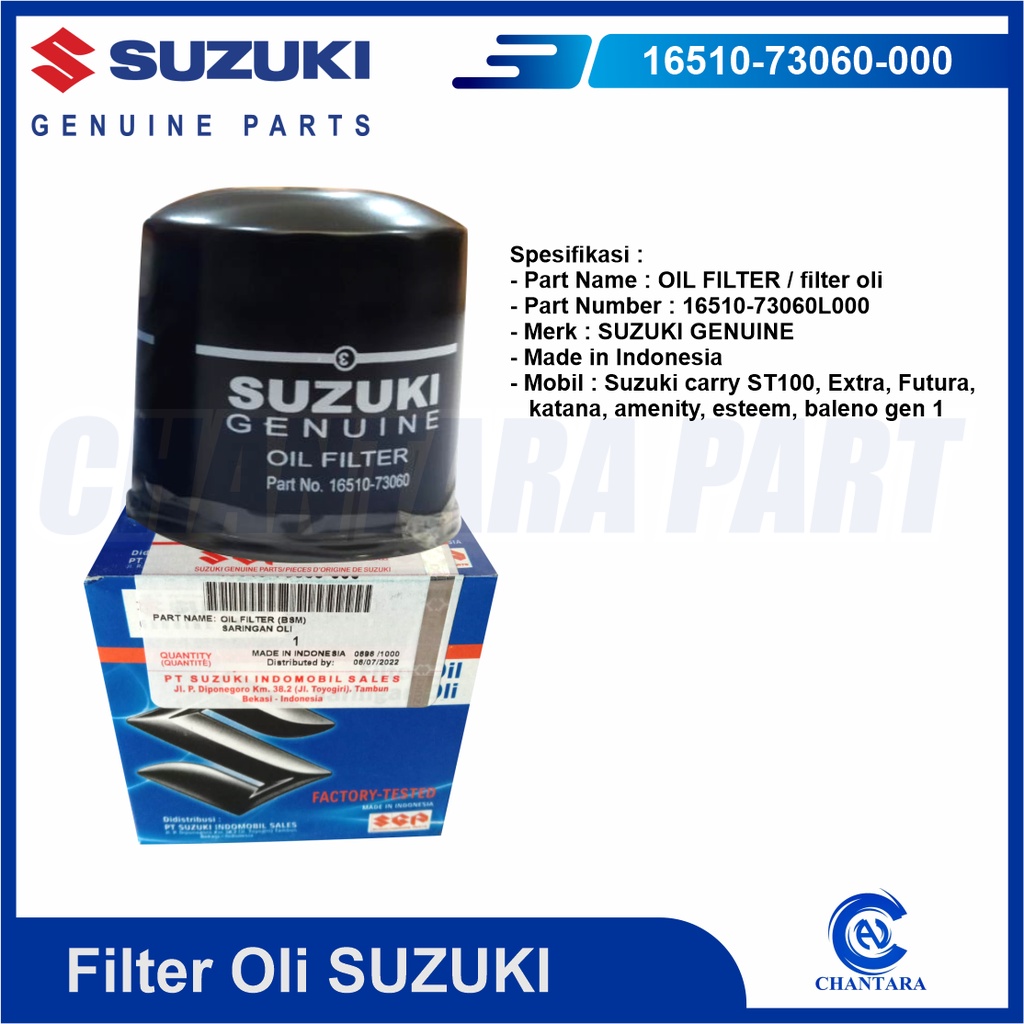 Jual Filter oli Suzuki Carry Katana Futura Esteem Part No 16510-73060 ...
