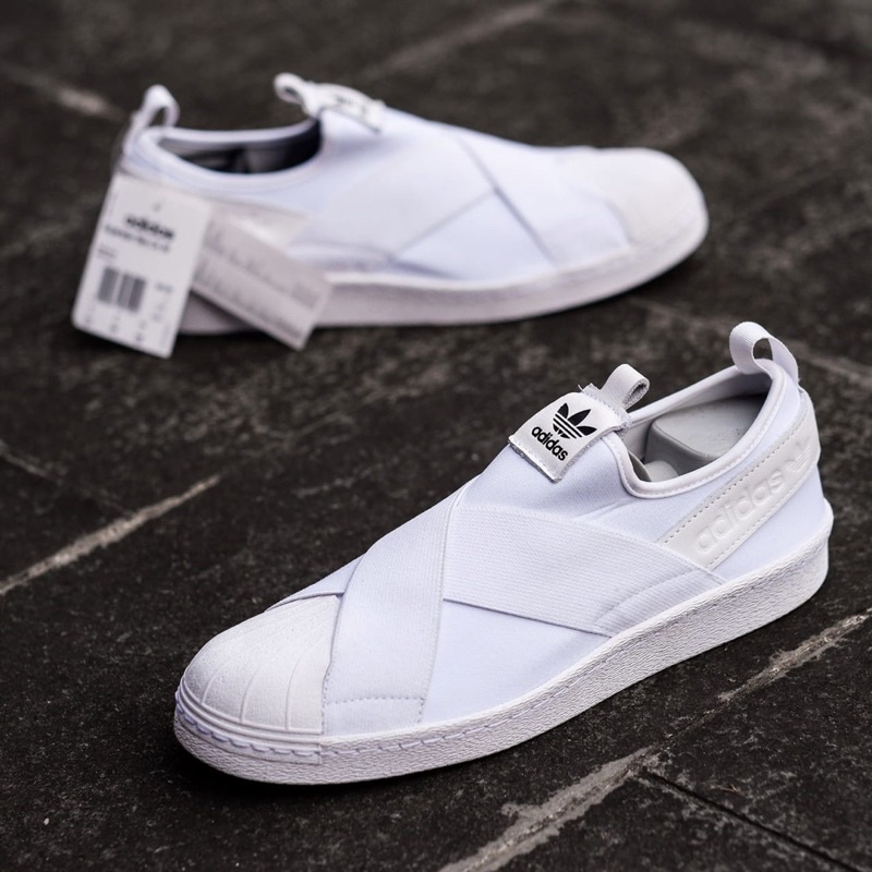 ADIDAS SUPERSTAR SLIP ON FULL WHITE