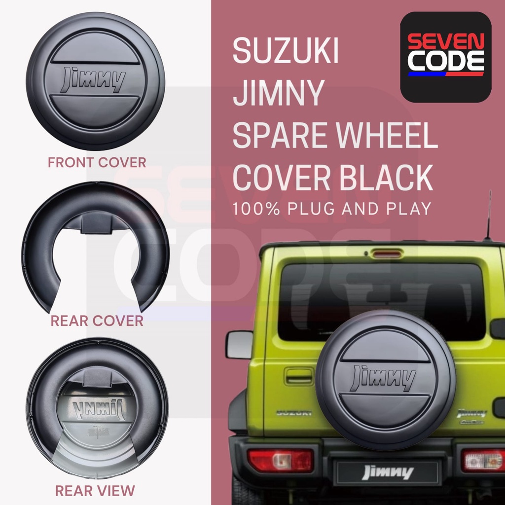 Jual SPARE WHEEL COVER JIMNY JB74 BLACK COVER BAN SEREP JIMNY | Shopee ...