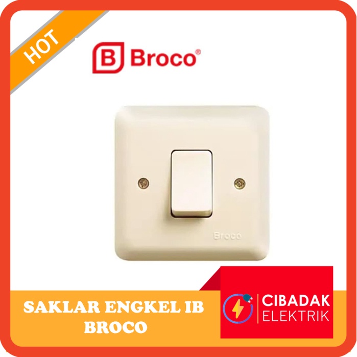 Jual SAKLAR ENGKEL IB BROCO / SAKLAR SINGLE BROCO CREAM 6621 / NEW GEE ...