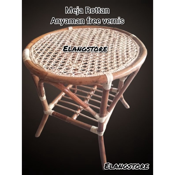 Jual Meja Rottan Anyaman+vas Guci 30cm | Shopee Indonesia