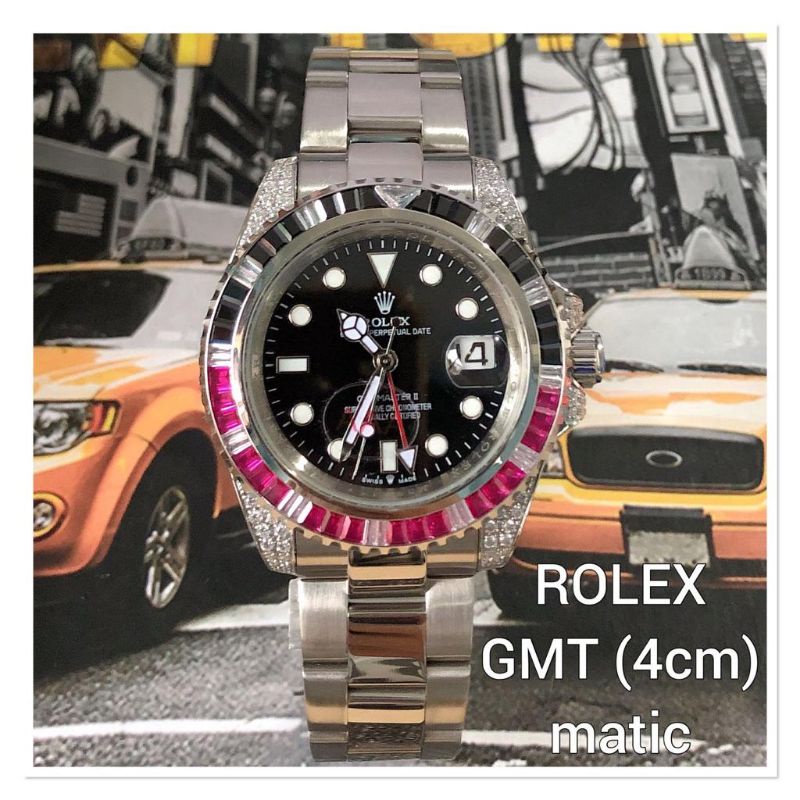 Jual Jam Tangan Rolex GMT Master II Diamond Automatic Swiss Clone