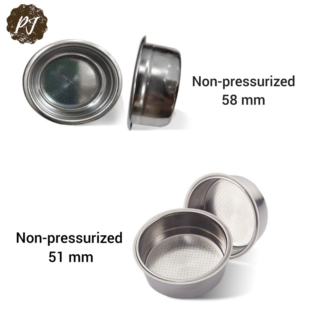 Jual Basket Portafilter Double Single Non Pressurized 58 51mm Mesin