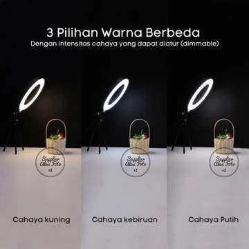 SAF Ring Light 16cm 26cm FREE Tripod Lipat Lampu Selfie Vlogger Livestreamer