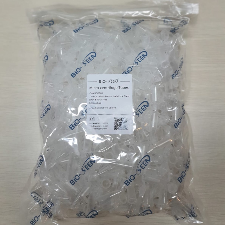 Jual Microcentrifuge Tube 1.5ml Bioseen Microtube Sterile 500 Pcs ...