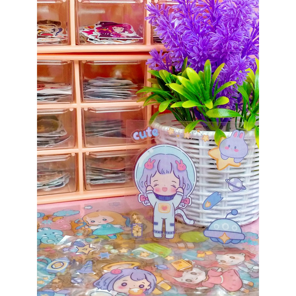 Jual Sticker Motif Girl Aesthetic / Sticker Kartun Wanita / Sticker ...
