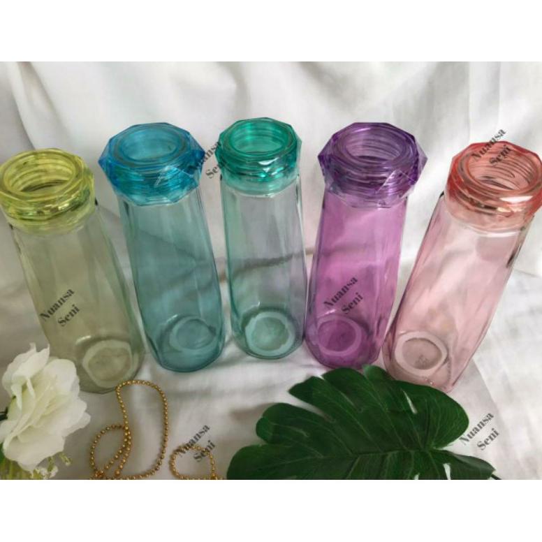 Jual Produk Souvenir Botol Infused Water Kaca Minum 380ml Botol Kristal Tumbler Botol Termos 2126