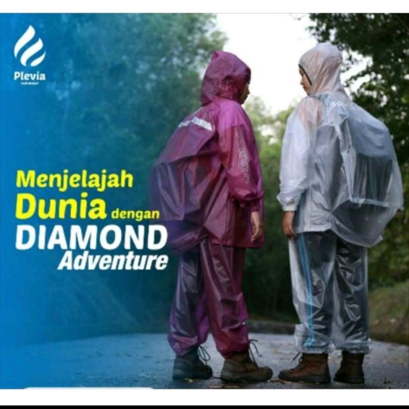 Jual Jas Hujan Plevia Diamond Adventure Backpack Shopee Indonesia