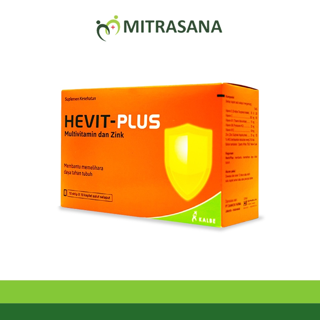 Jual Hevit Plus Multivitamin & Zinc - 1 Box isi 10 Strip @10 Tablet ...