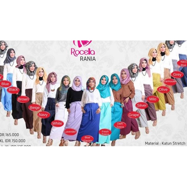 Jual Rok Celana Rania Rocella Ukuran S M L Xl Shopee Indonesia