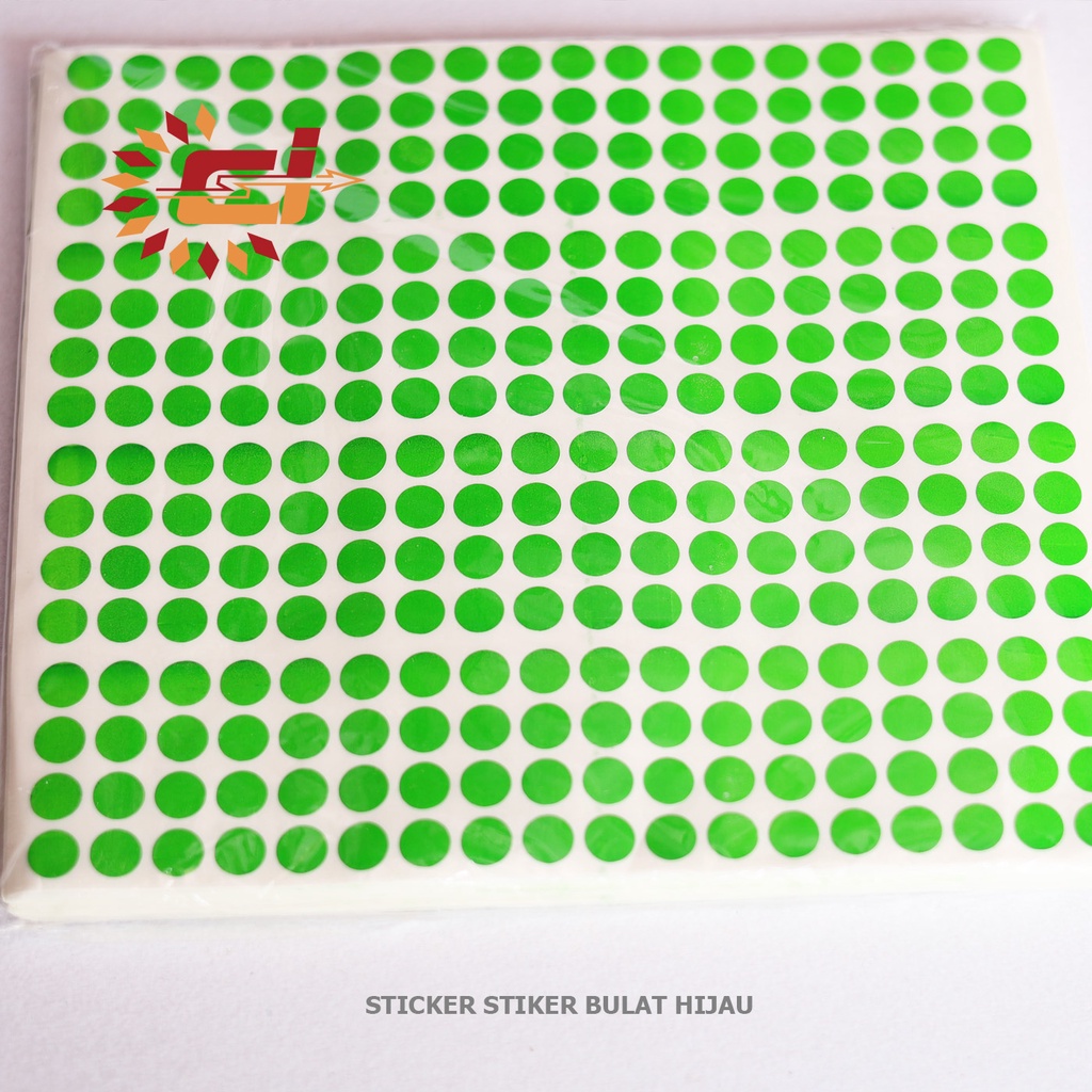 Jual Sticker Stiker Bulat Hijau | Shopee Indonesia