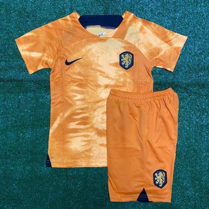 Jual JERSEY BOLA ANAK GRADE ORI BELANDA HOME KIDS WORLD CUP 2022 / 2023 ...