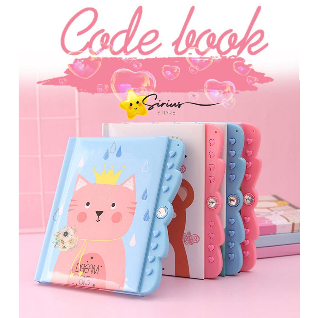 Jual DIARY BOOK ESTETIK AESTHETIC MINI ANAK CODE KUNCI / NOTEBOOK KOREA ...