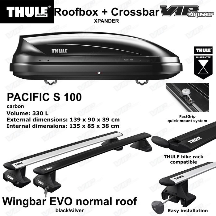 Jual XPANDER / all new LIVINA PAKET crossbar + Roofbox roof box THULE