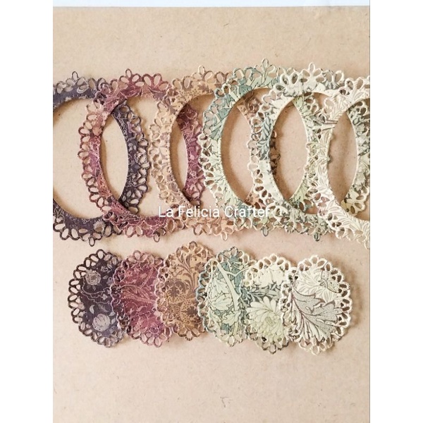 Jual Die Cut Photo Frame Oval Rustic Untuk Hiasan dan Dekorasi Craft ...