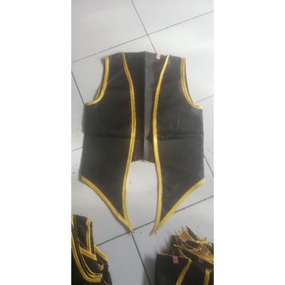 Jual Rompi tari bujang ganong Anak hitam list kuning | Shopee Indonesia