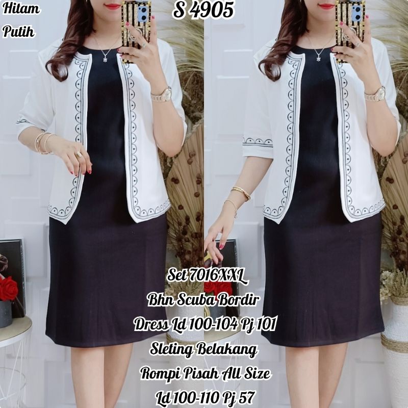Jual S 4905 #Set Dress Rompi 7016XXL | Shopee Indonesia