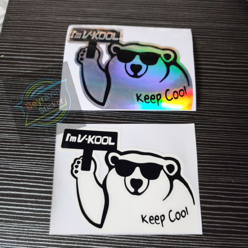 Jual STICKER IM VKOOL IM V-KOOL BERUANG KEEP COOL CUTTING | Shopee ...