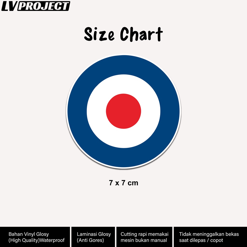 Jual Stiker Target Vespa Sticker Scooter Vinyl Laminasi Glossy | Shopee ...