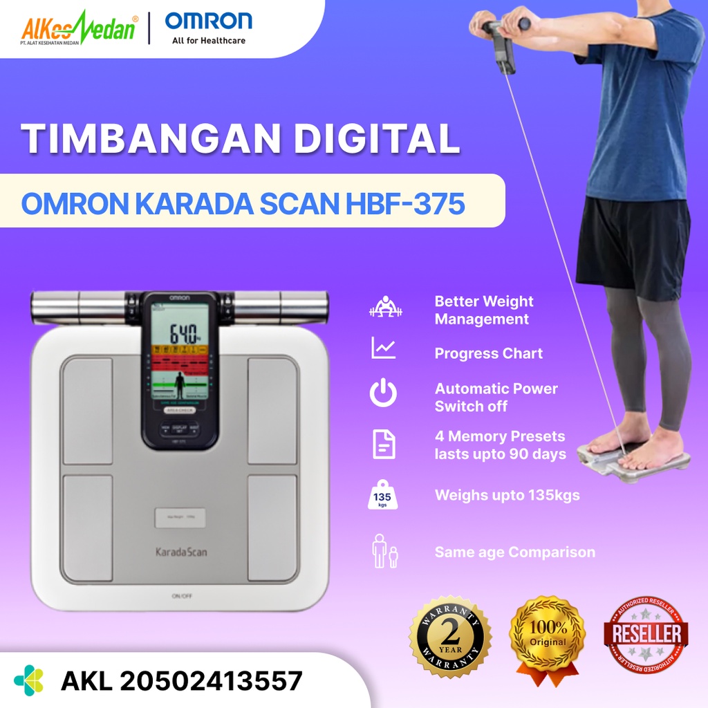 Jual TIMBANGAN OMRON KARADA SCAN HBF 375 BODY FAT COMPOSITION MONITOR ...