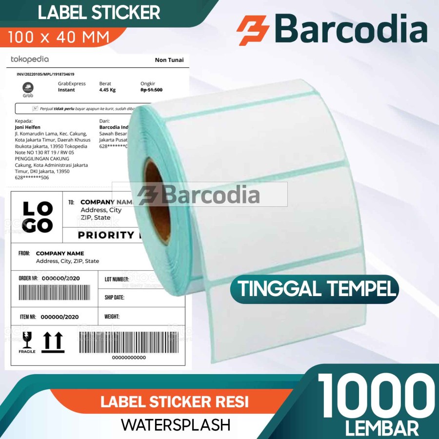 Jual Label Barcode X Line Kertas Sticker Label Semicoated