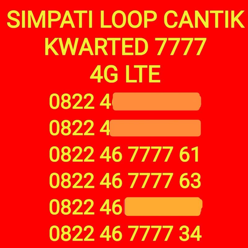 Jual 0822 46 7777 xx simpati loop langka mudah di ingat | Shopee Indonesia