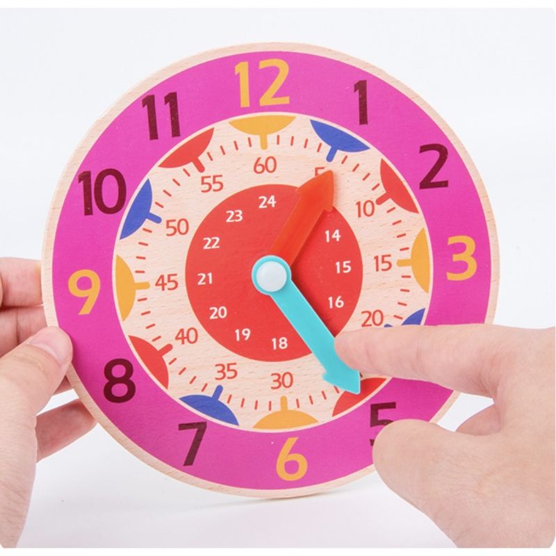 Jual Mainan Montesorri Jam Dinding Anak/Wooden Clock Toys/Jam Kayu Anak ...