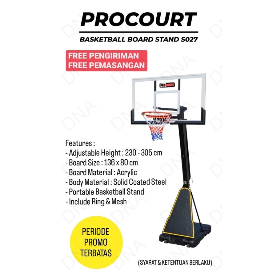 Jual Tiang Ring Basket / Basketball Board Stand PROCOURT S027