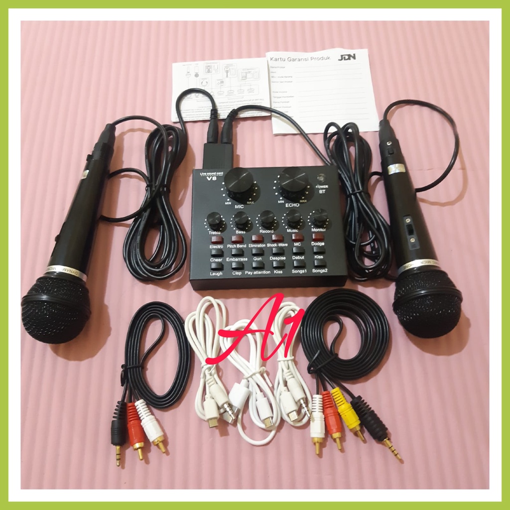 Jual Peralatan Karaoke Mixer Dan Mik Bluetooth Audio USB External ...