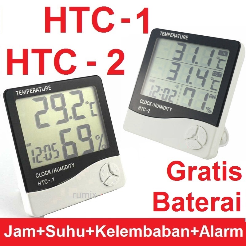 Jual HTC HTC-1 HTC-2 Thermometer Hygrometer Digital Higrometer ...