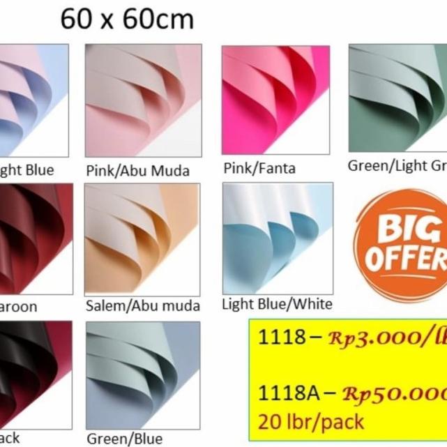 Jual 20lbr Flower Wrapping paper Cellophane kertas buket bunga florist ...