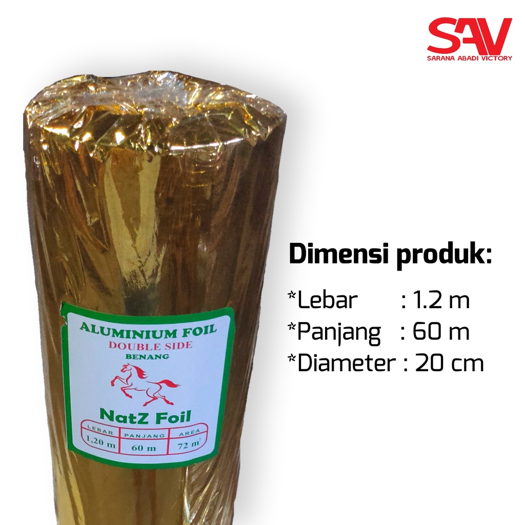 Jual Aluminium foil atap roll double benang / dua sisi ( double side ...