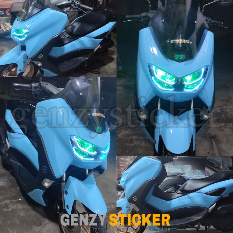 Jual stiker skotlet biru muda sticker scotlite biru glosy kilat stiker ...