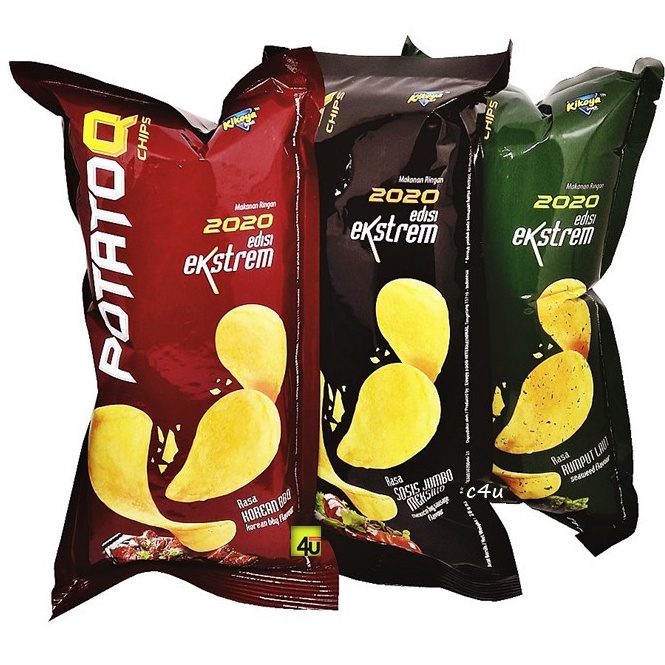 Jual POTATO Q CHIPS KERIPIK KENTANG 22gr KOREAN BBQ RUMPUT LAUT SOSIS