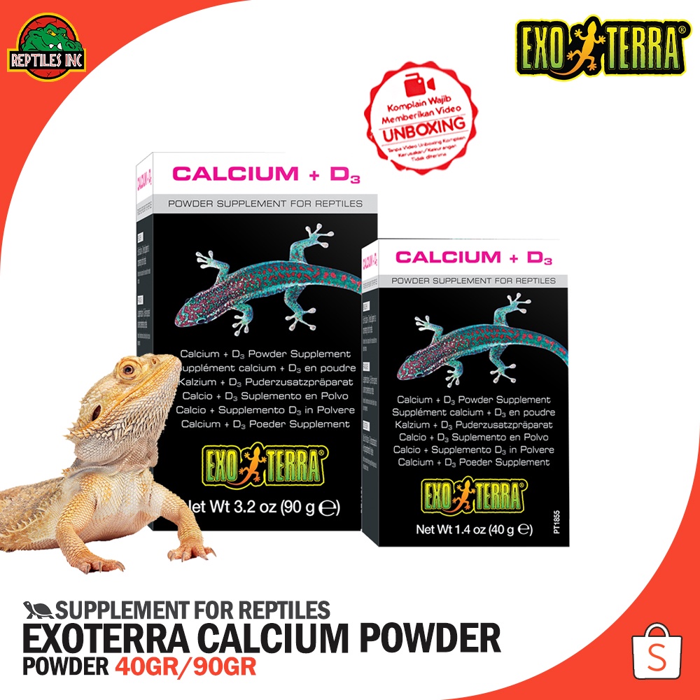 Jual Exoterra Calcium + D3 untuk Reptil Tortoise Sulcata Aldabra Lizard ...