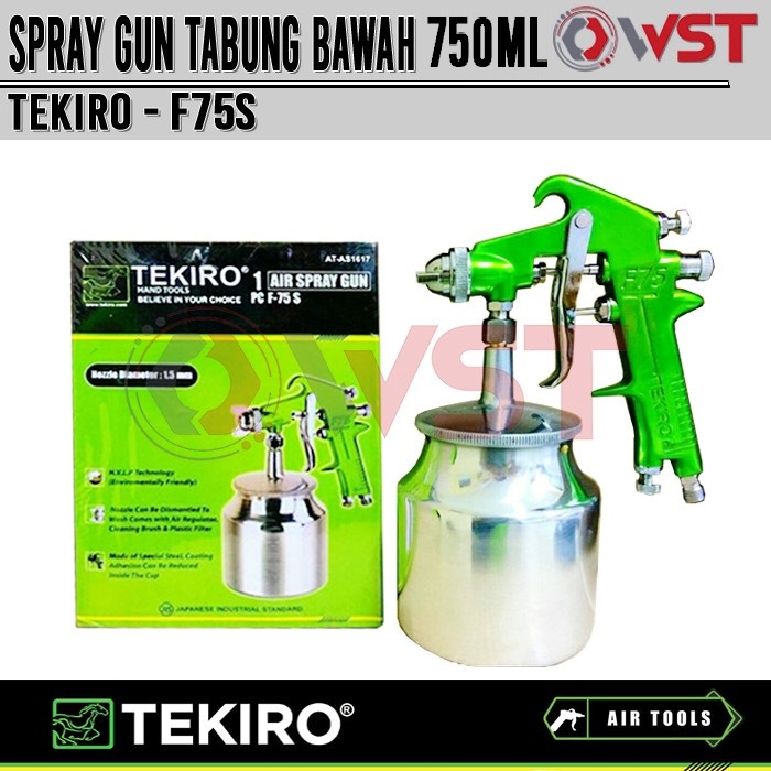 Jual Tekiro F75S Spray Gun Tabung Bawah F 75 S 750cc / Semprotan Cat ...