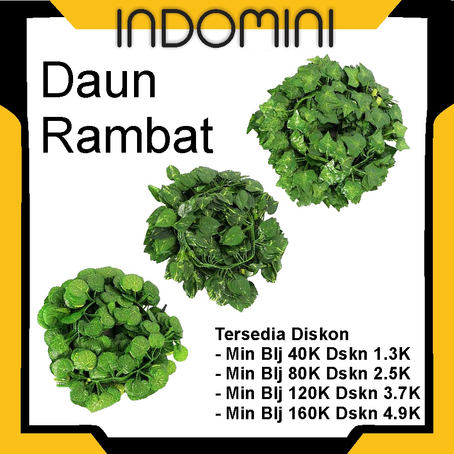 Jual INDOMINI Daun Rambat IVY Lotus Anggur Imitasi Artificial Plastik ...