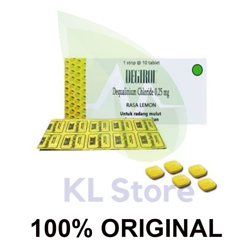 Jual DEGIROL 10 TABLET RASA LEMON RADANG MULUT TENGGOROKAN anti bakeri ...