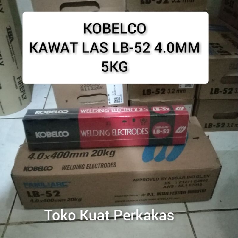 Jual Kawat Las Listrik KOBE LB-52 4,0mm AWS E7016 Las Baja | Shopee ...