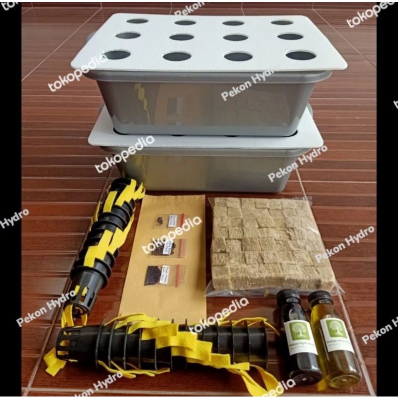 Jual Paket Hidroponik Starter Kit Set Pemula Lengkap 24 Lubang Sistem