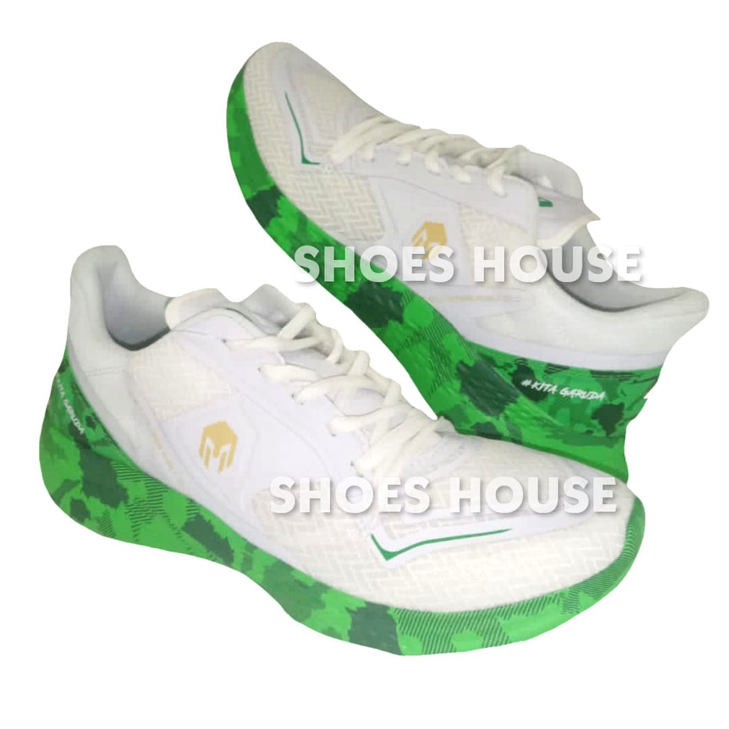 Jual Sepatu Running Mills Treximo Omega Garuda Original (White/Green ...