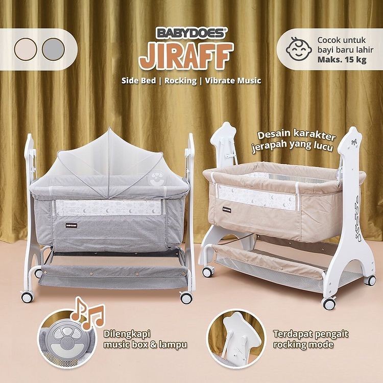 Jual Baby Box Baby Does 1635 Jiraff Tempat Tidur Anak Bayi Rocking Side
